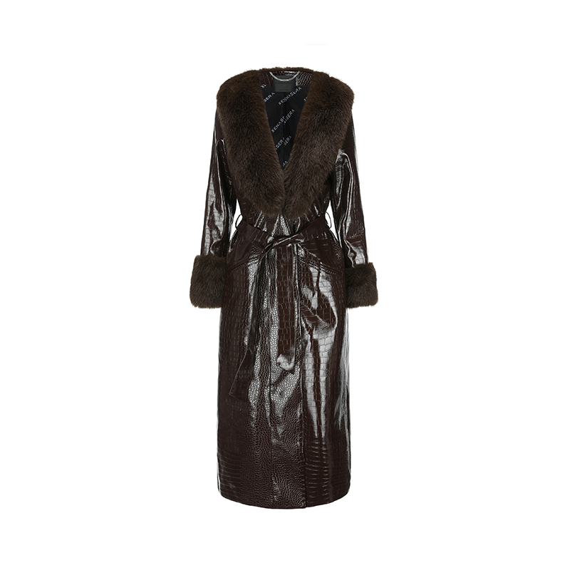 XENASERA MODERN HUNTER LEATHER COAT