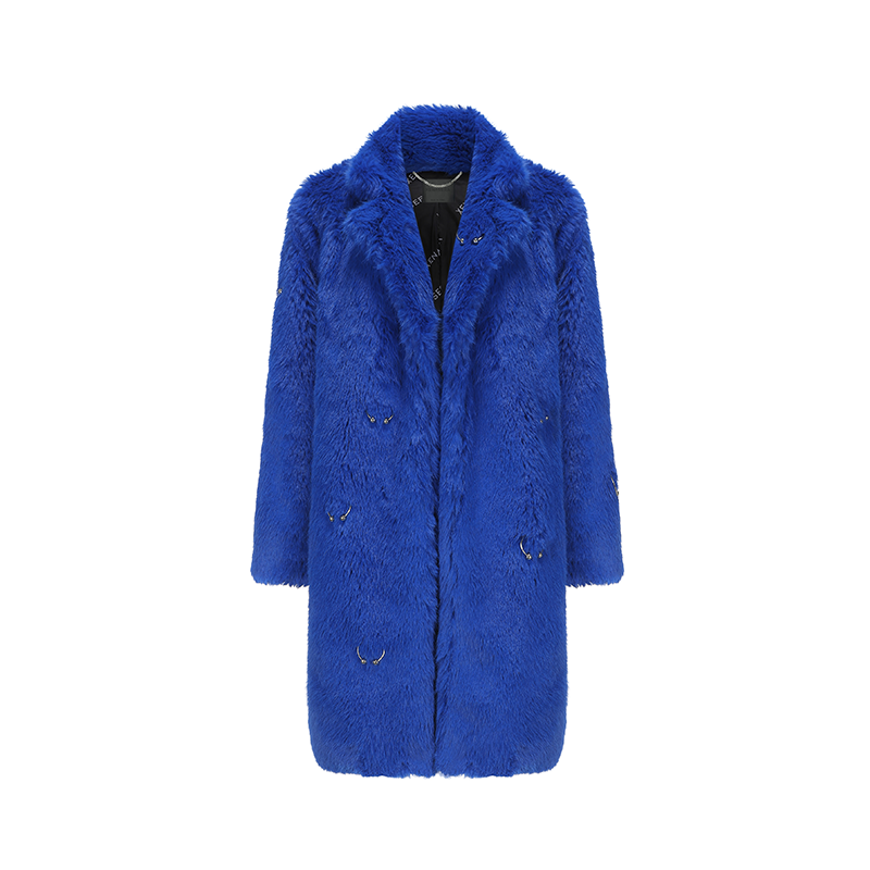XENASERA KLEIN BLUE FUR COAT