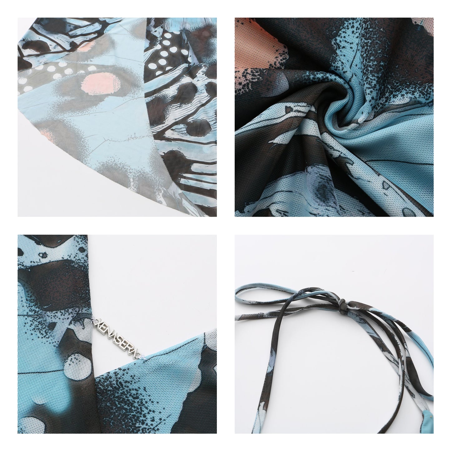 XENASERA AUTUMN BLUE BUTTERFLY DRESS