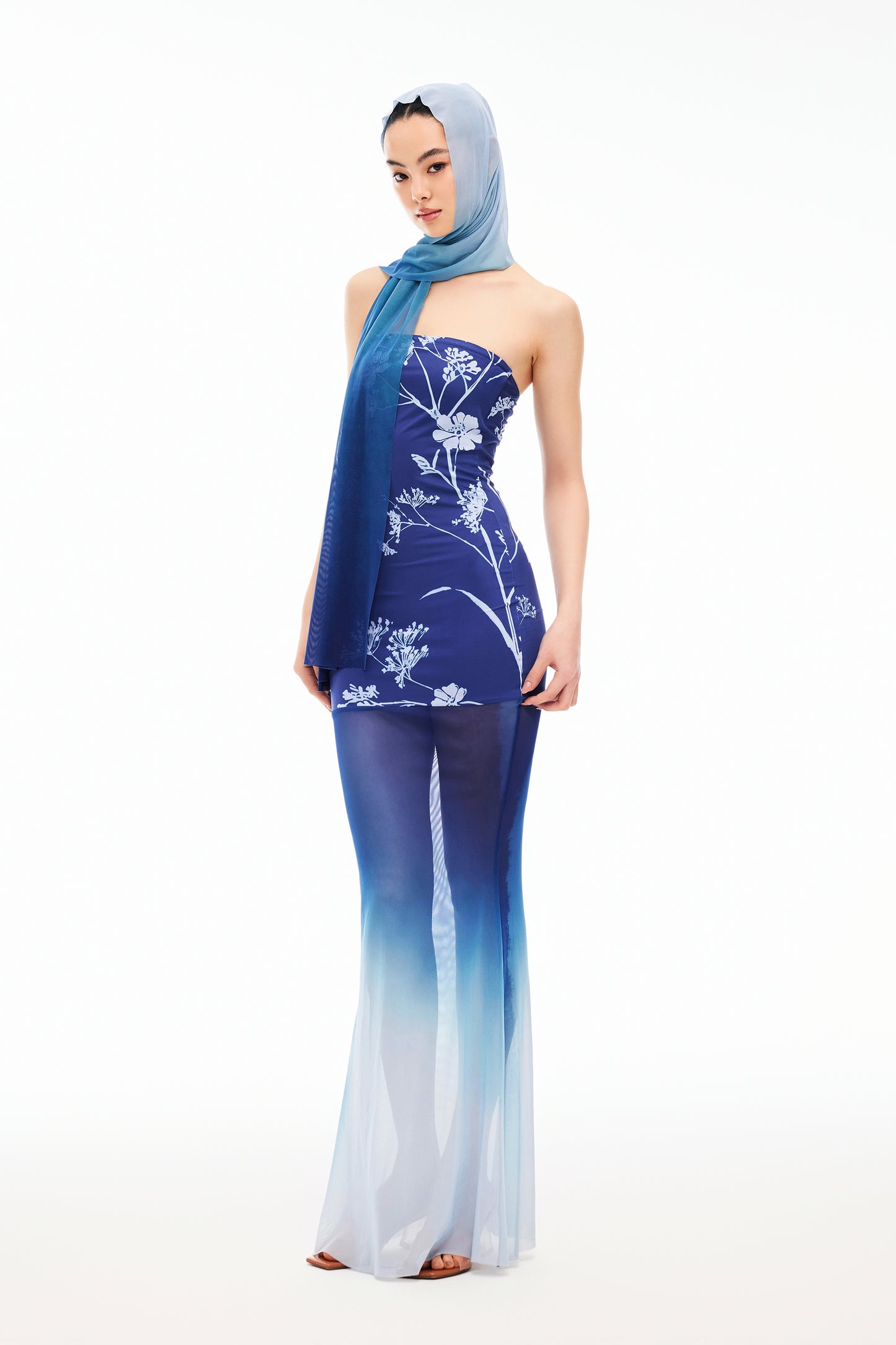 XENASERA BLUE GLAZE DUNES DRESS