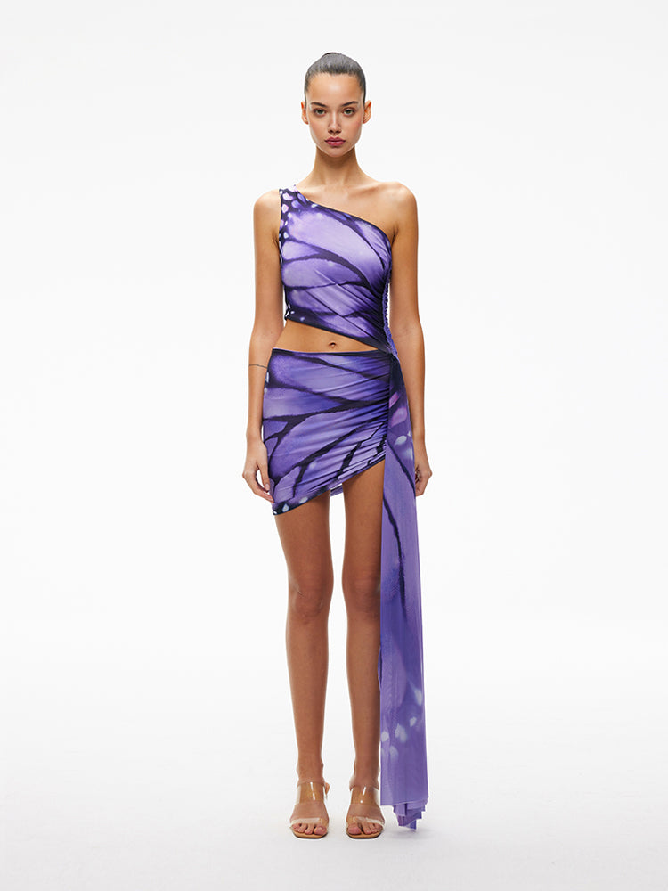 XENASERA DANAUS GENUTIA WING/ASTEROPE PECHUELI WING DRESS