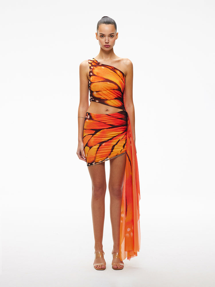 XENASERA DANAUS GENUTIA WING/ASTEROPE PECHUELI WING DRESS