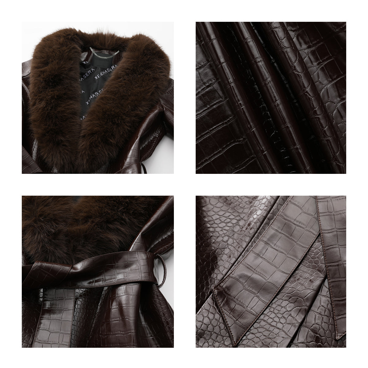 XENASERA MODERN HUNTER LEATHER COAT