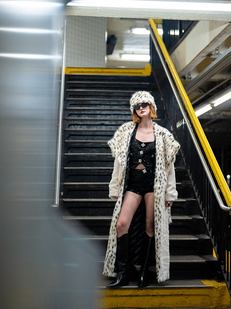 XENASERA SOHO WHITE NIGHT FUR COAT