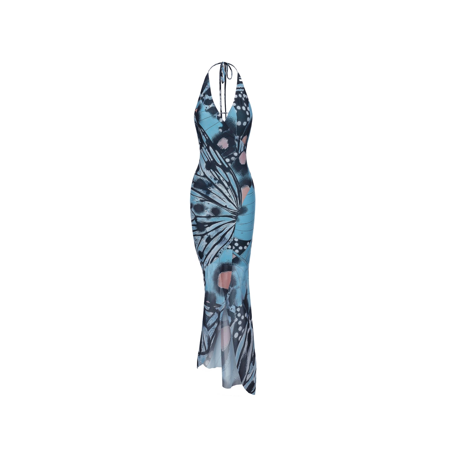 XENASERA AUTUMN BLUE BUTTERFLY DRESS