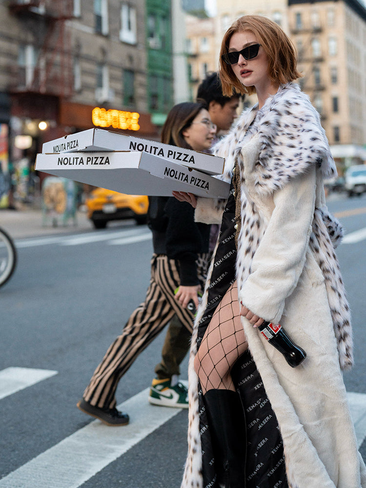 XENASERA SOHO WHITE NIGHT FUR COAT