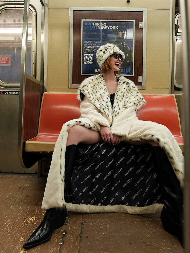 XENASERA SOHO WHITE NIGHT FUR COAT