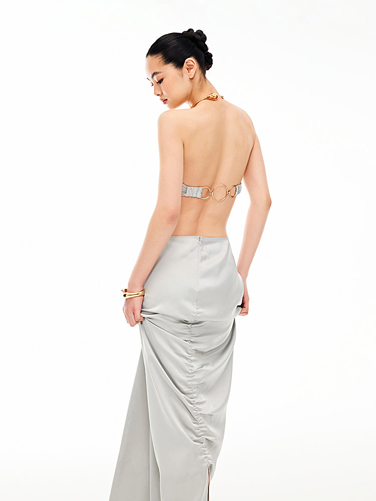 XENASERA SILVER LIGHT OF SEINE/TWILIGHT WALTZ DRESS