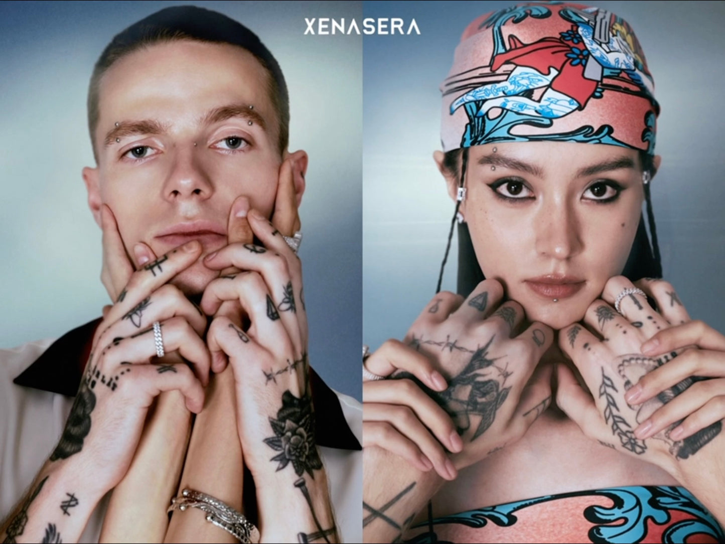 XENASERA UNISEX PRINTED SCARF