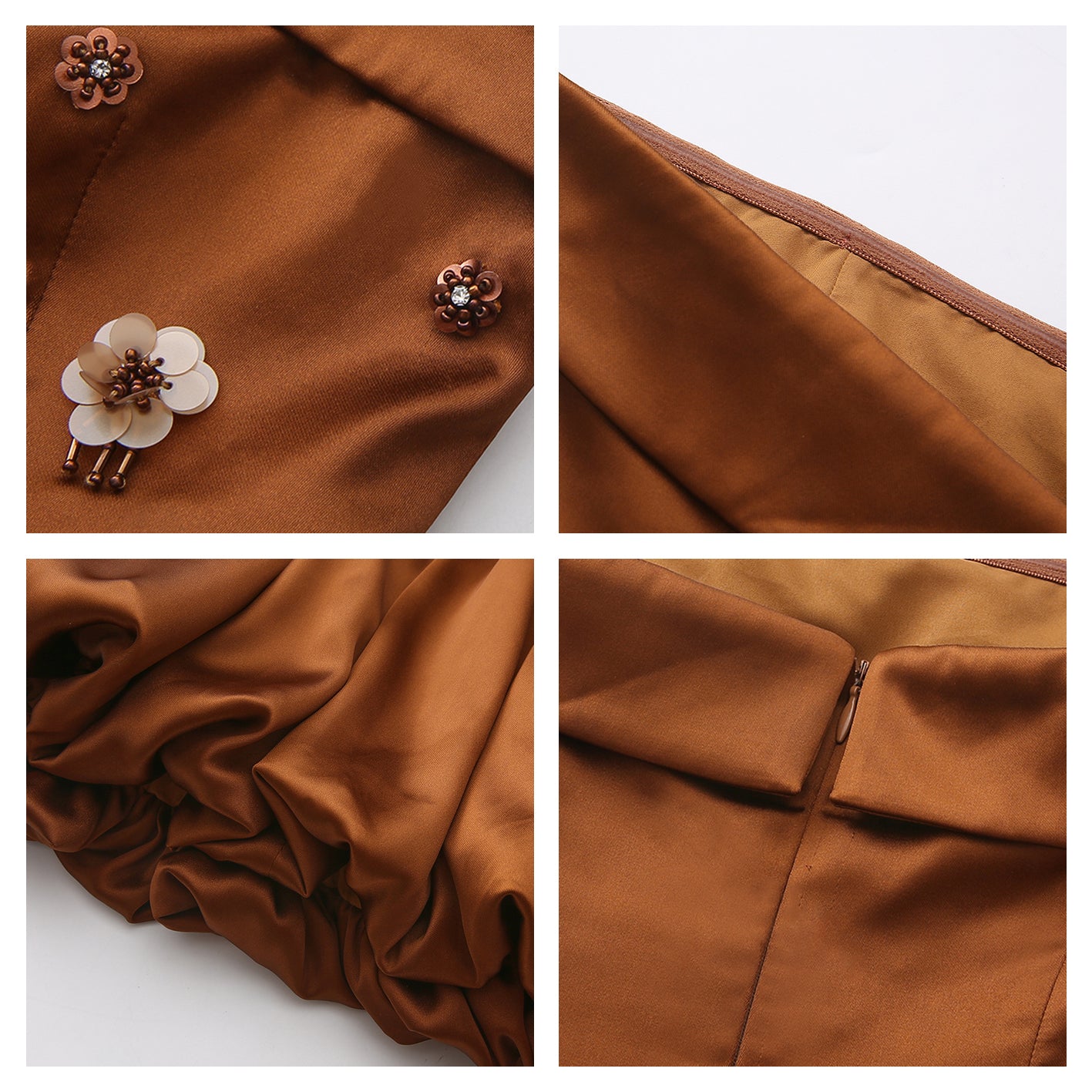 XENASERA GOLDEN FOLDED STAMEN DRESS