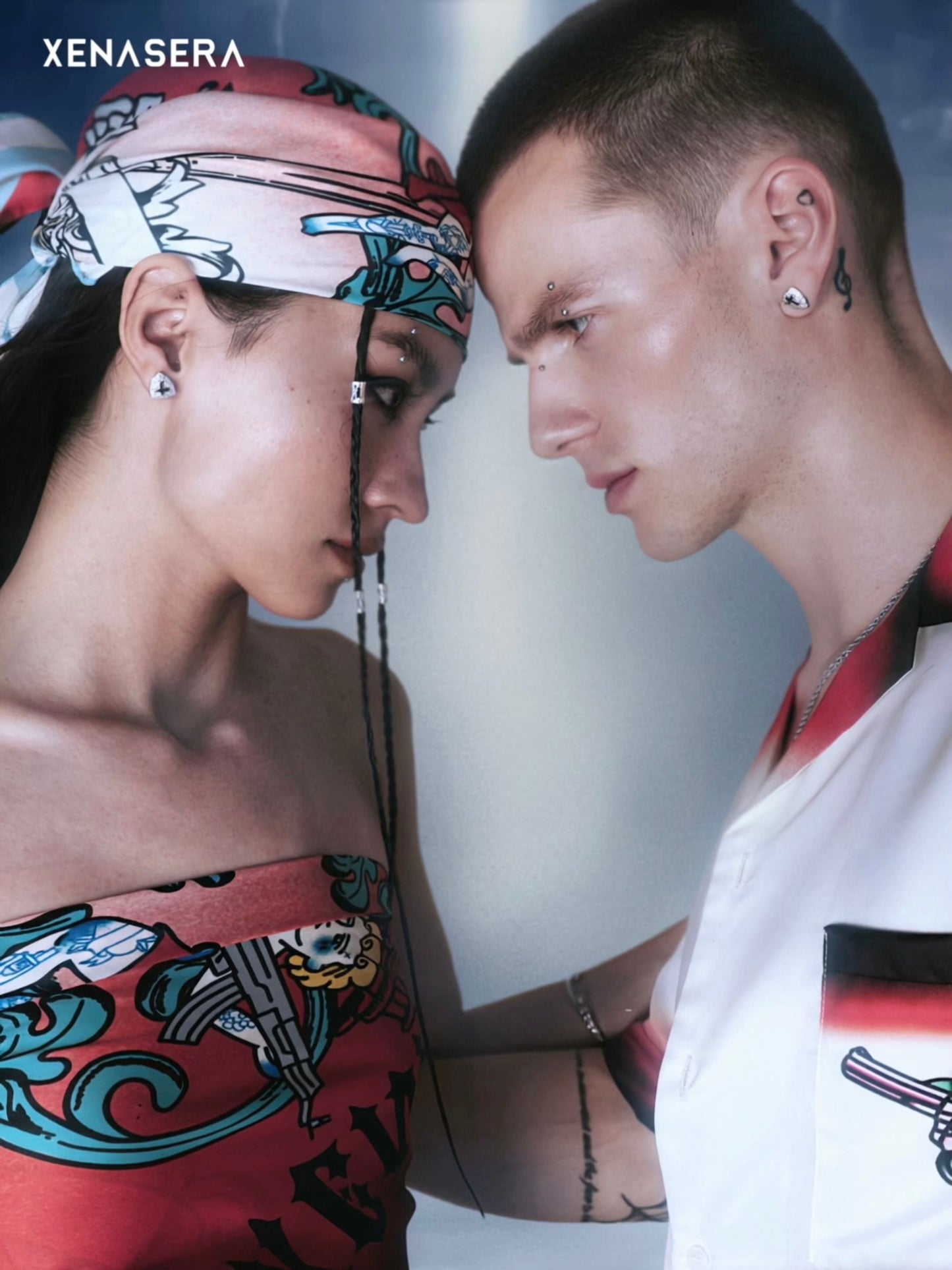 XENASERA UNISEX PRINTED SCARF