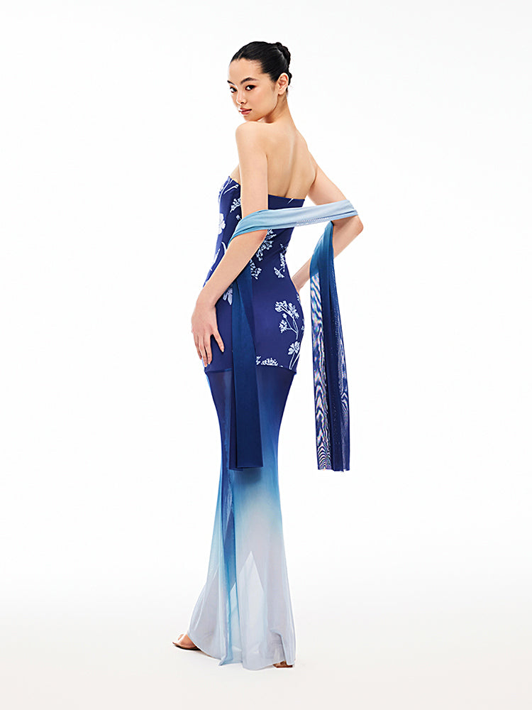 XENASERA BLUE GLAZE DUNES DRESS