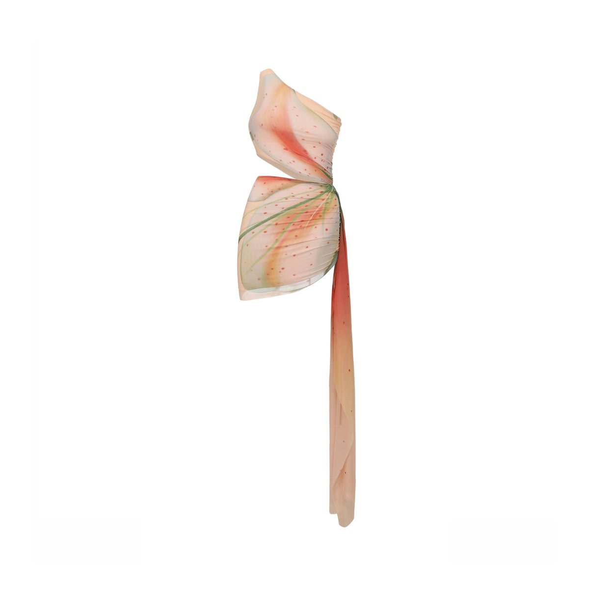 XENASERA LILY IN VEIN /ORCHID IN FLIGHT/DANAUS GENUTIA WING/ASTEROPE PECHUELI WING DRESS