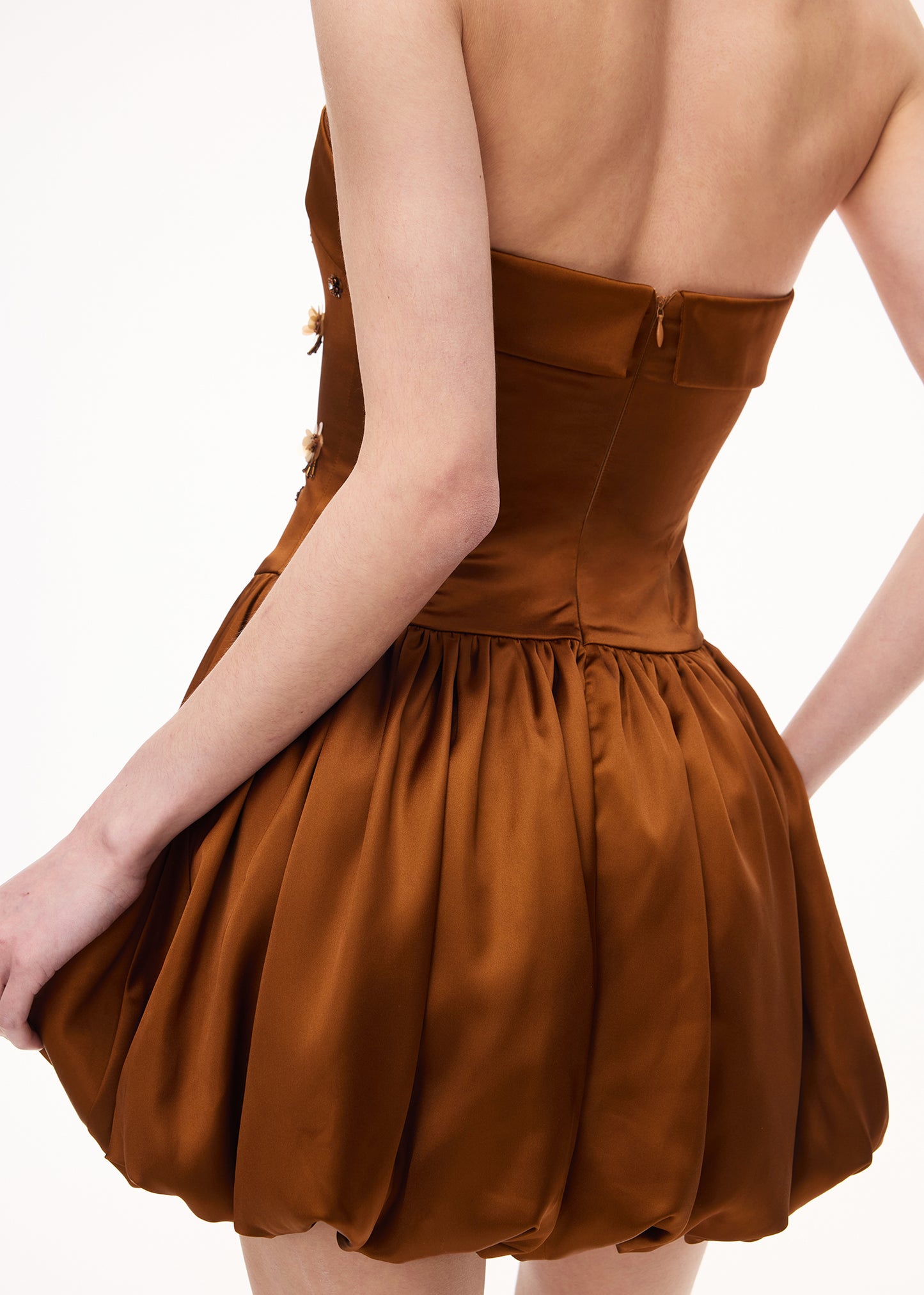 XENASERA GOLDEN FOLDED STAMEN DRESS
