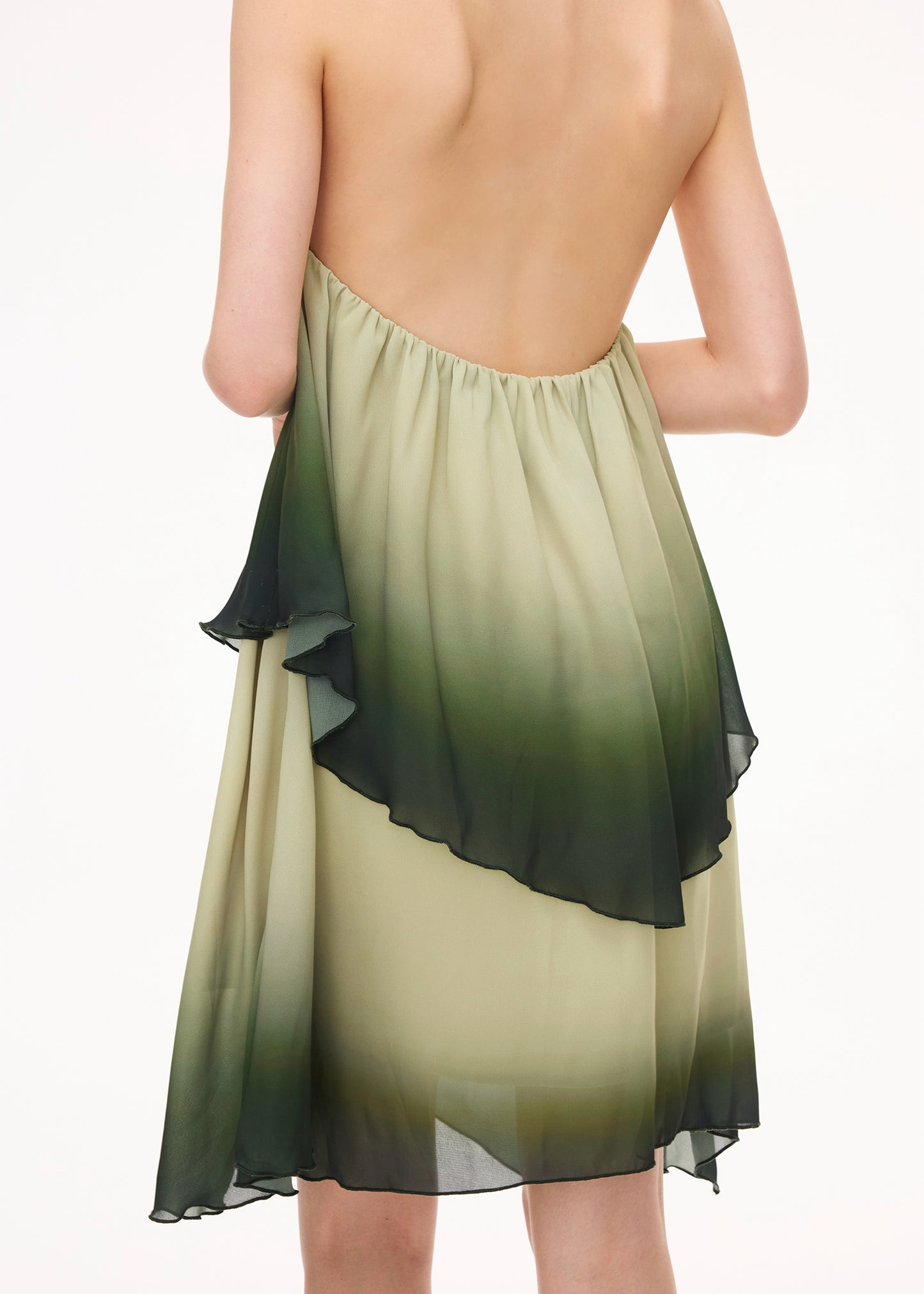 XENASERA DRIFT OF CELADON/GLOW OF MAGMA DRESS