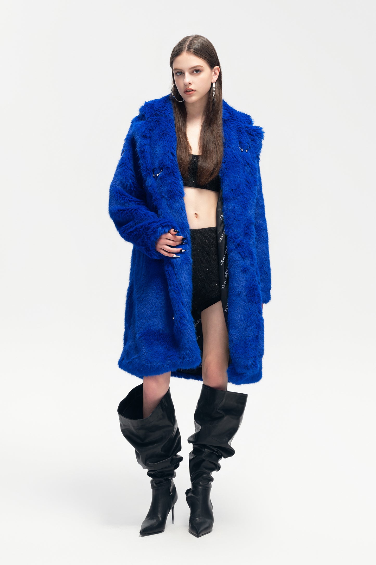 XENASERA FW23 KLEIN BLUE FUR COAT