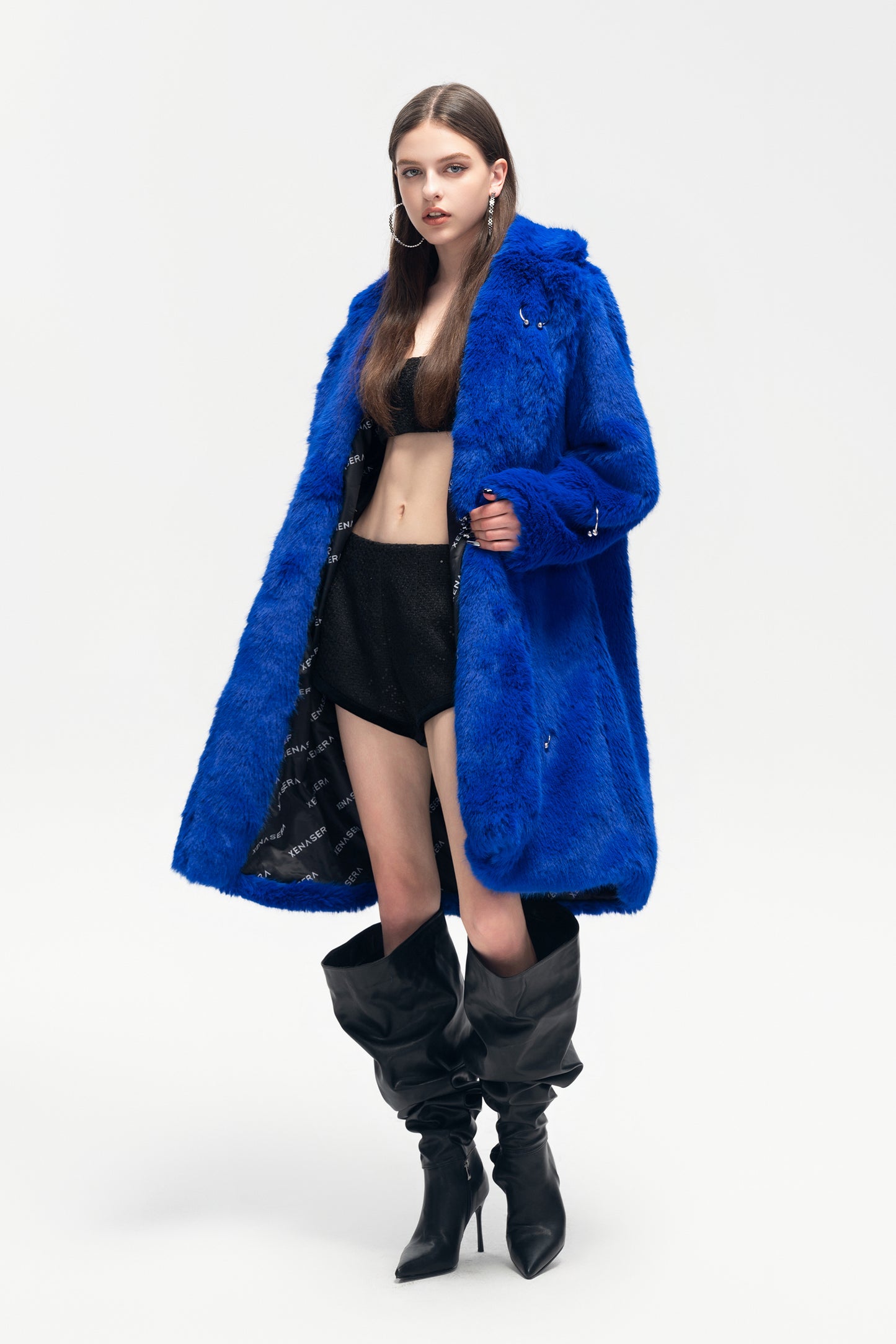 XENASERA FW23 KLEIN BLUE FUR COAT