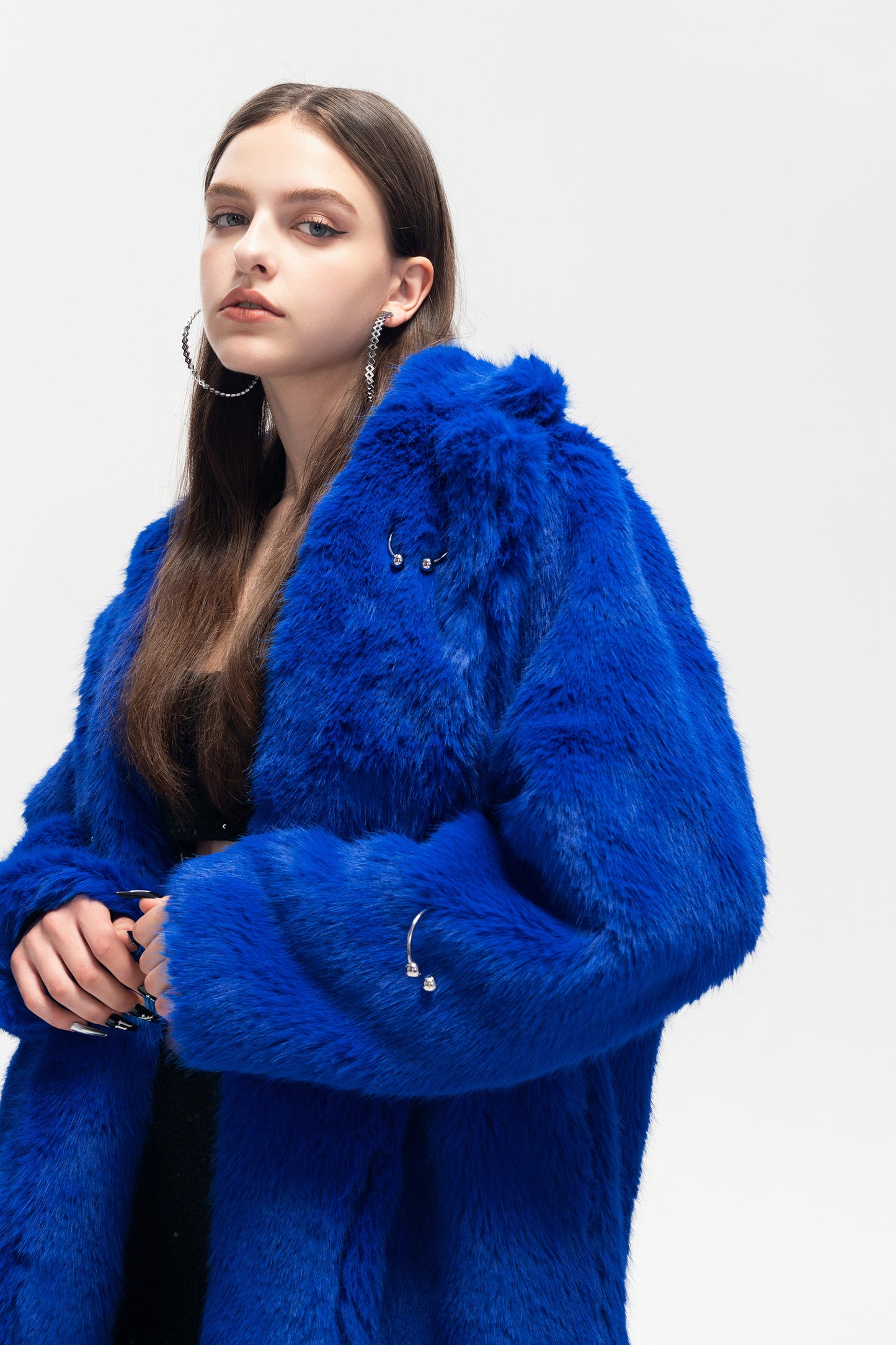 XENASERA FW23 KLEIN BLUE FUR COAT