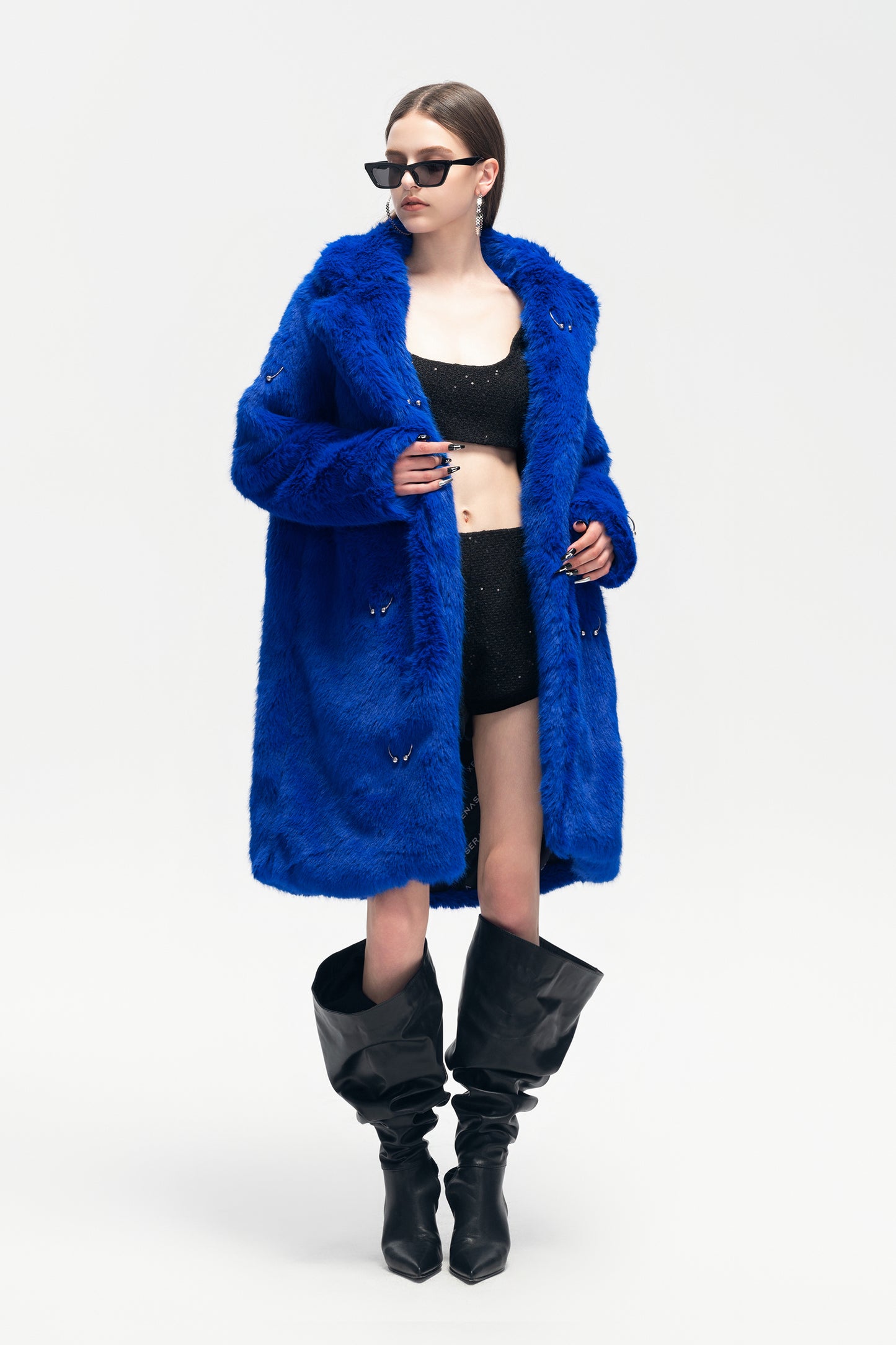 XENASERA FW23 KLEIN BLUE FUR COAT