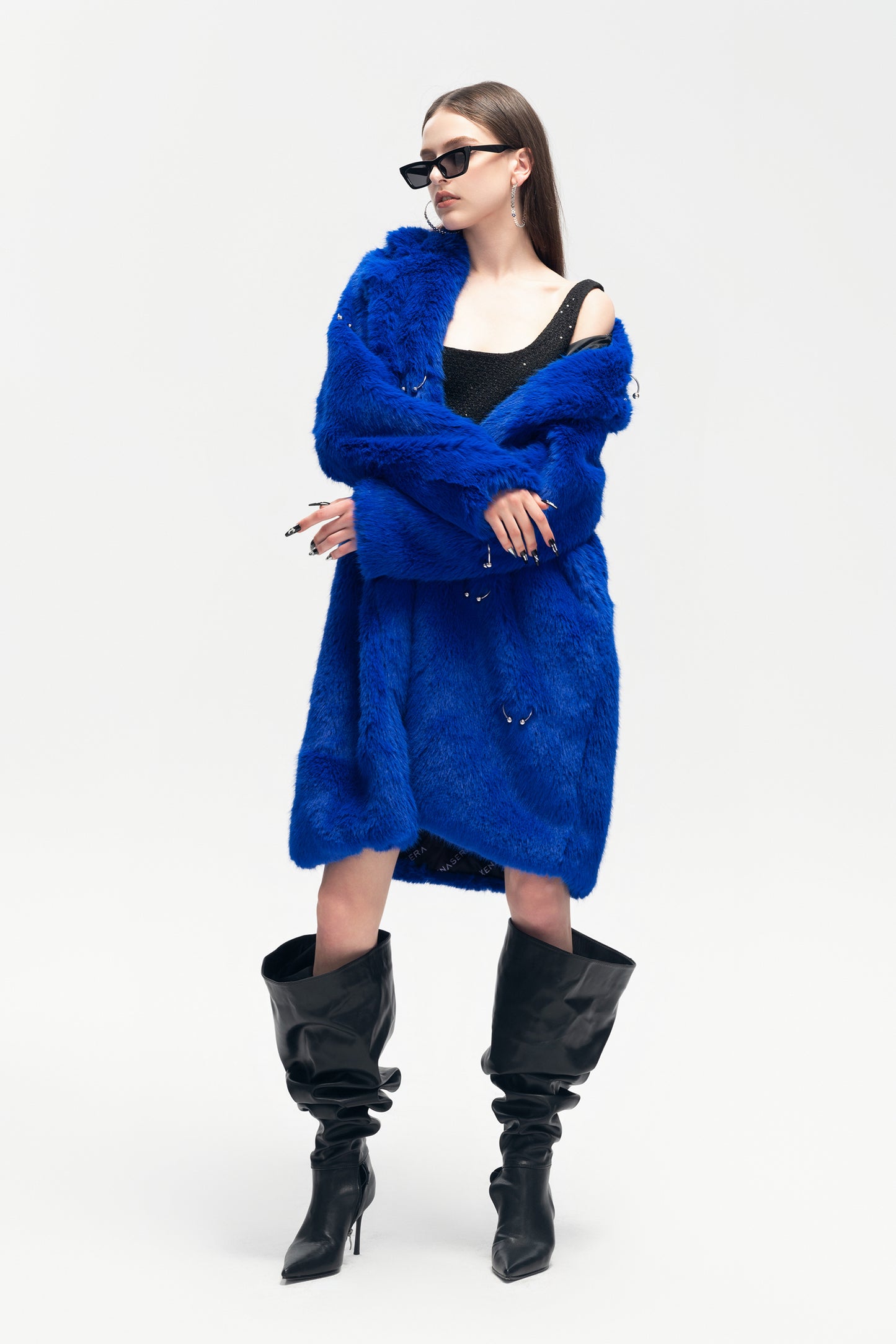 XENASERA FW23 KLEIN BLUE FUR COAT