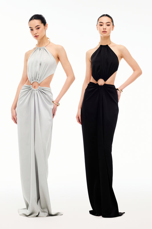 XENASERA SILVER LIGHT OF SEINE/TWILIGHT WALTZ DRESS