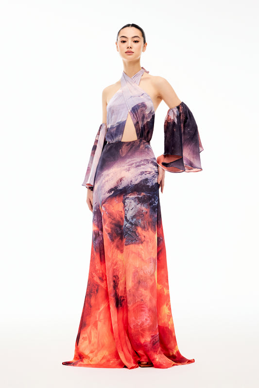 XENASERA APOCALYPTIC BLOOM DRESS