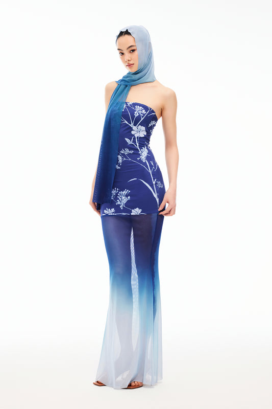 XENASERA BLUE GLAZE DUNES DRESS