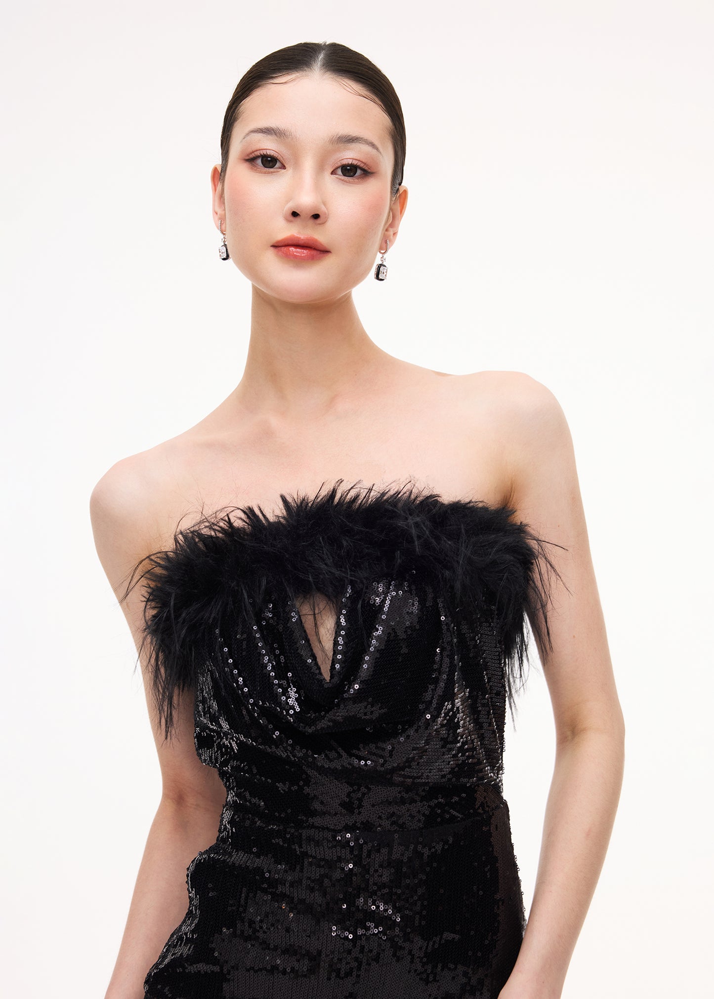 XENASERA TIPSY PLUME DRESS
