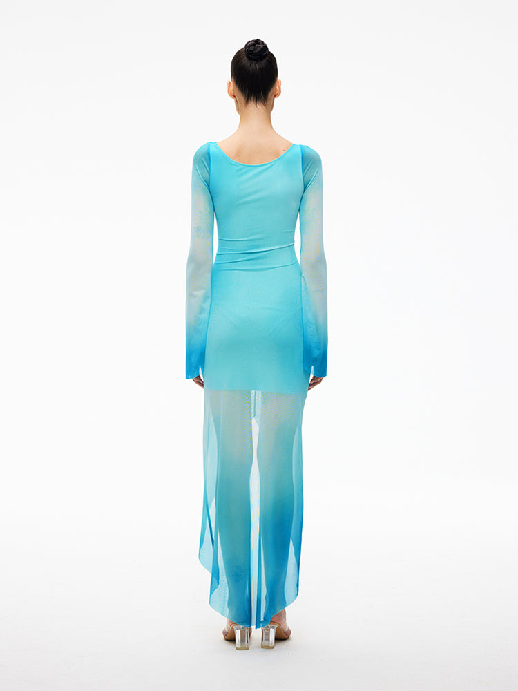 XENASERA SS24 THE BLUE MORPHO BUTTERFLY DRESS