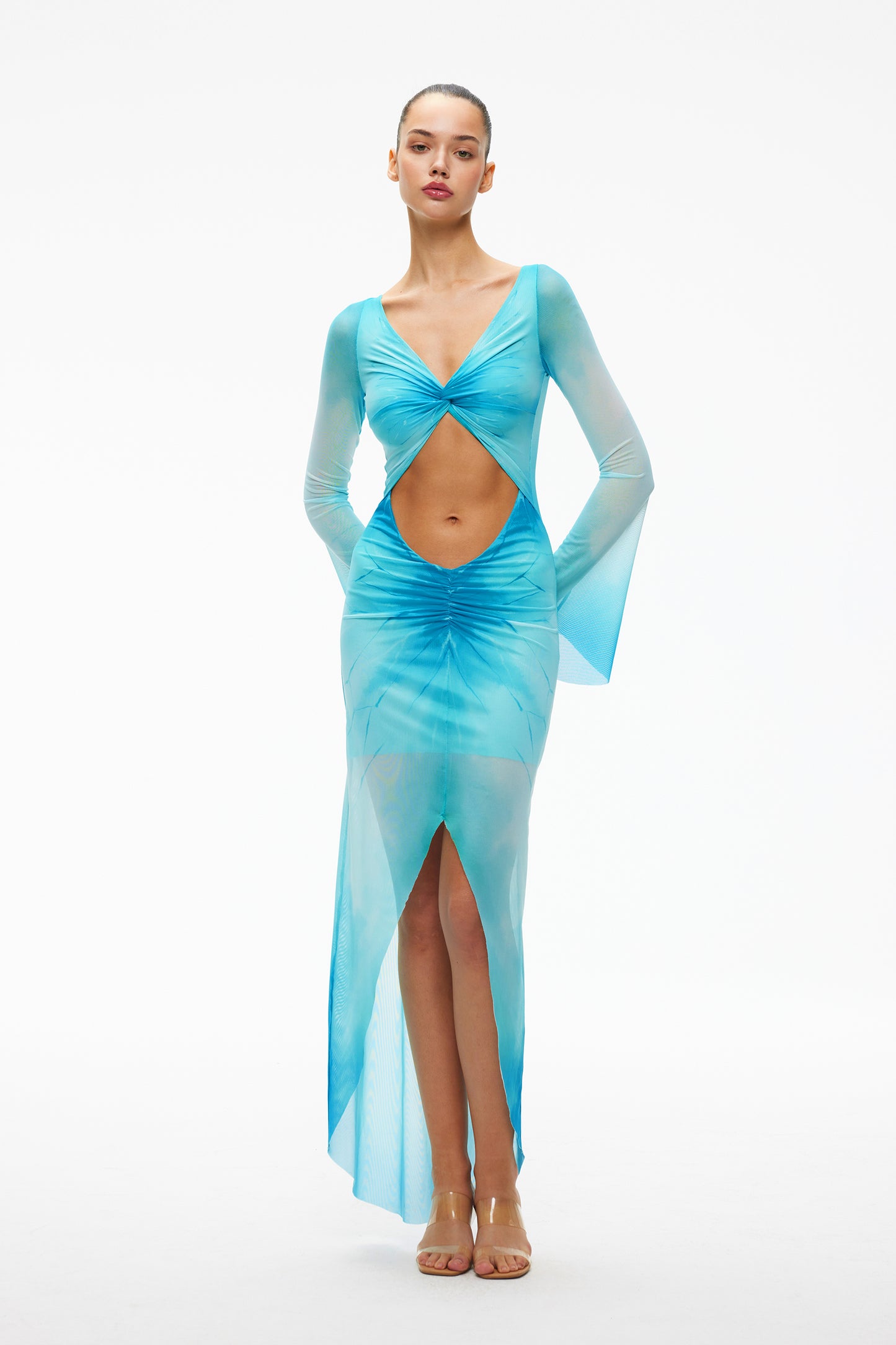 XENASERA SS24 THE BLUE MORPHO BUTTERFLY DRESS