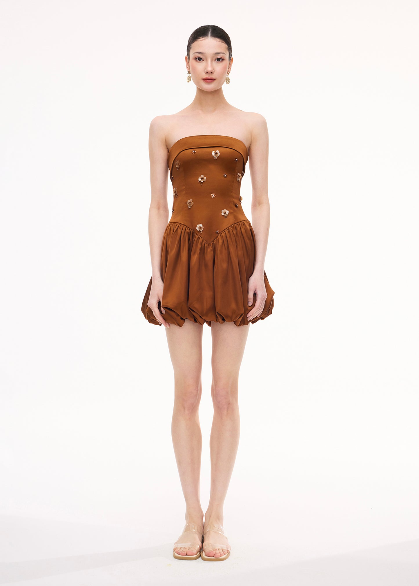XENASERA GOLDEN FOLDED STAMEN DRESS