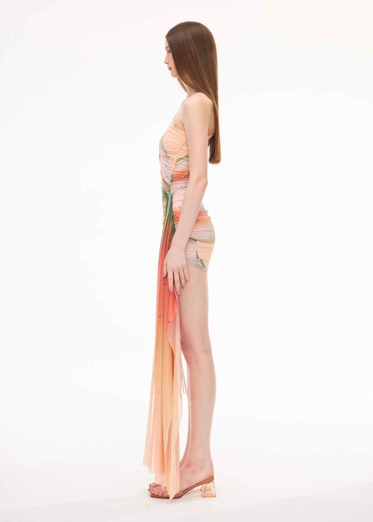 XENASERA LILY IN VEIN /ORCHID IN FLIGHT/DANAUS GENUTIA WING/ASTEROPE PECHUELI WING DRESS