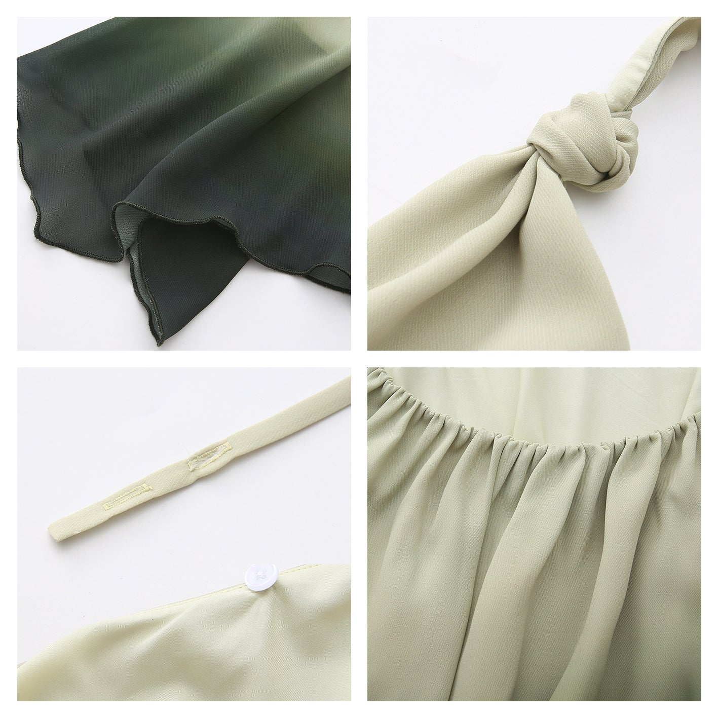 XENASERA DRIFT OF CELADON/GLOW OF MAGMA DRESS