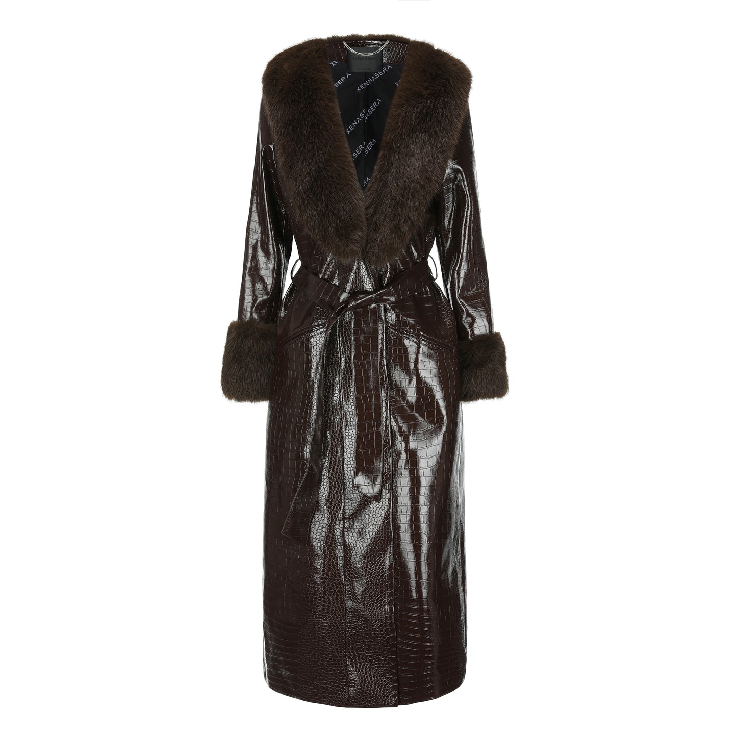 XENASERA FW23 MODERN HUNTER LEATHER COAT