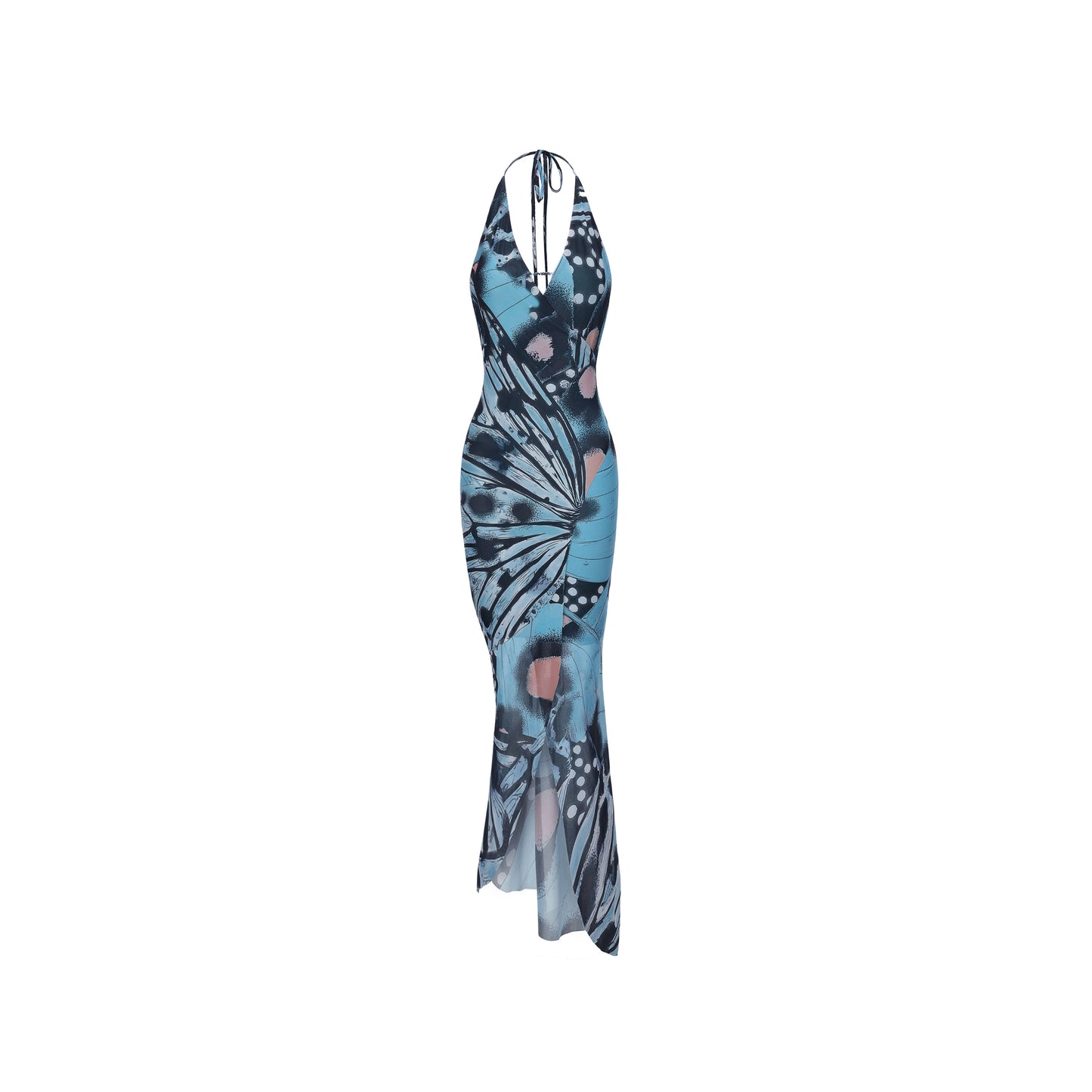 XENASERA SS24 AUTUMN BLUE BUTTERFLY DRESS