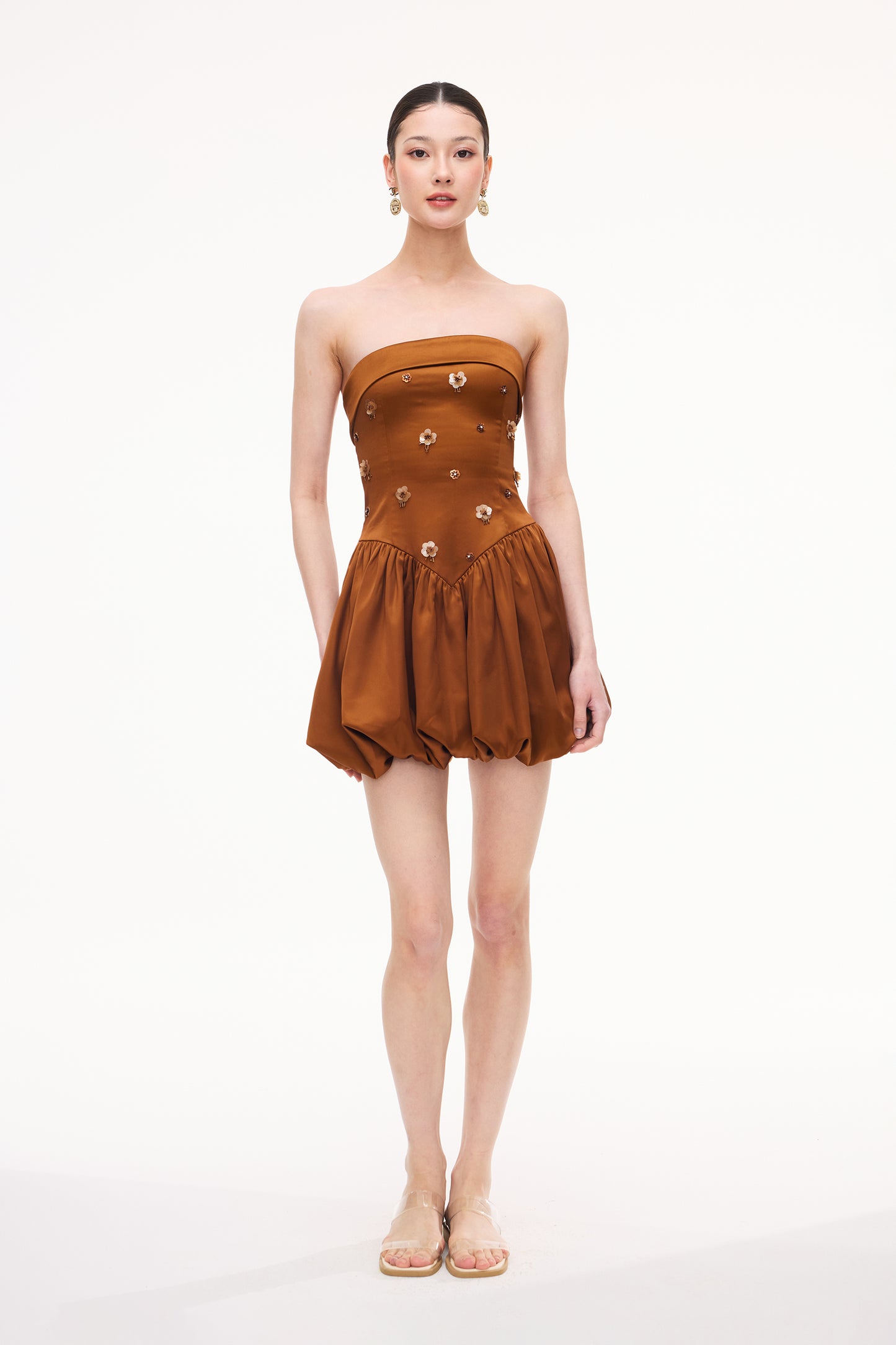 XENASERA GOLDEN FOLDED STAMEN DRESS