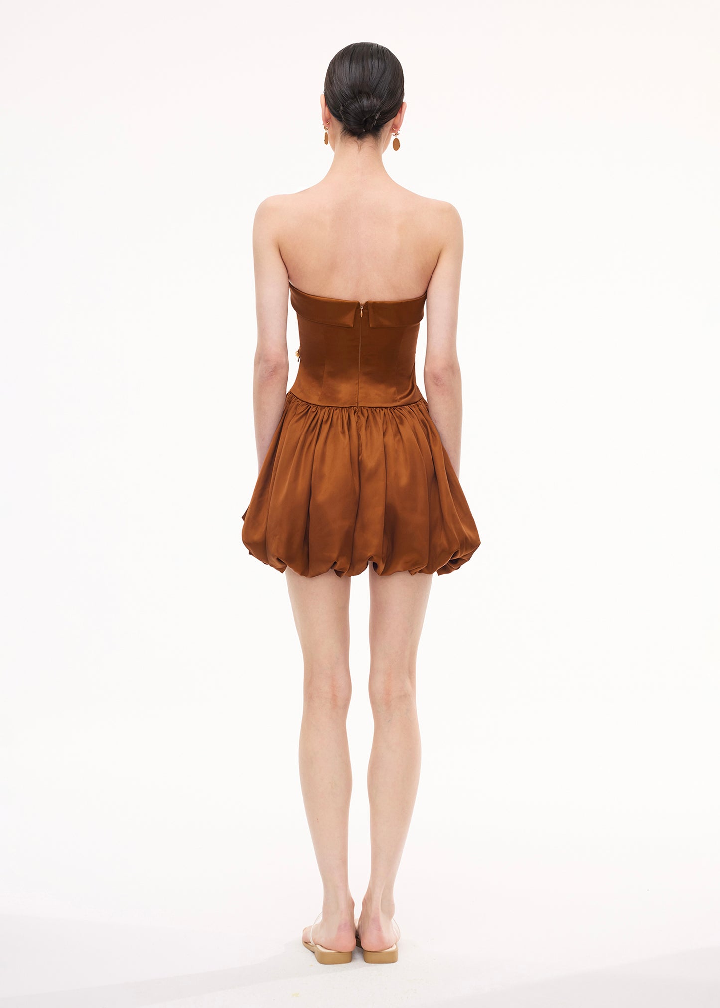 XENASERA GOLDEN FOLDED STAMEN DRESS