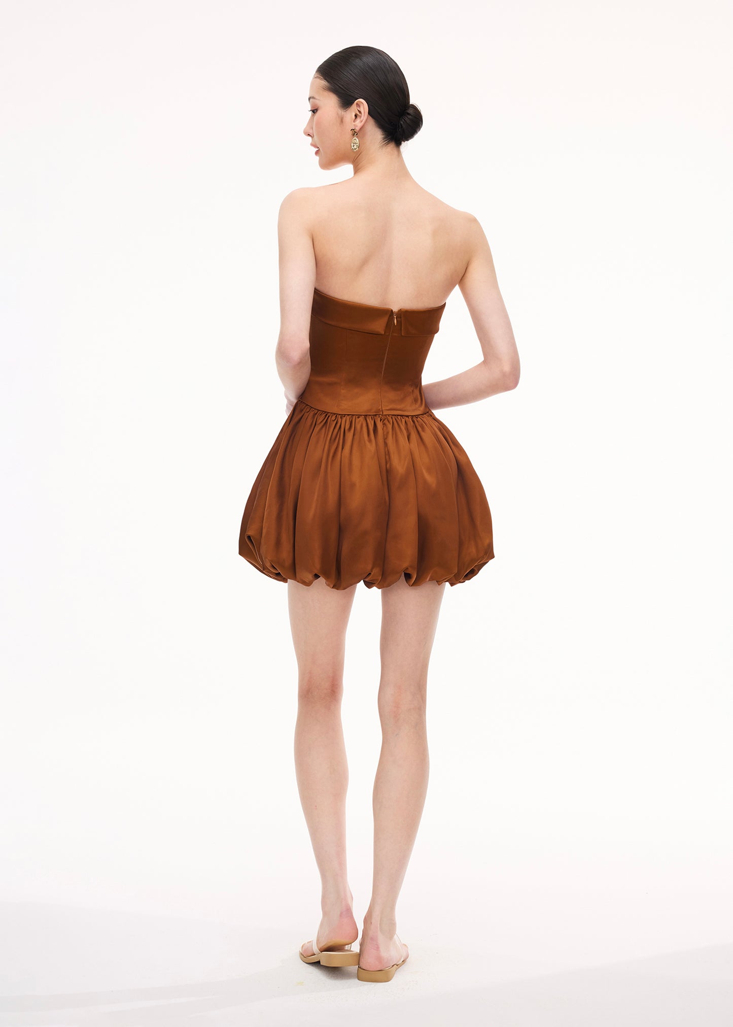 XENASERA GOLDEN FOLDED STAMEN DRESS