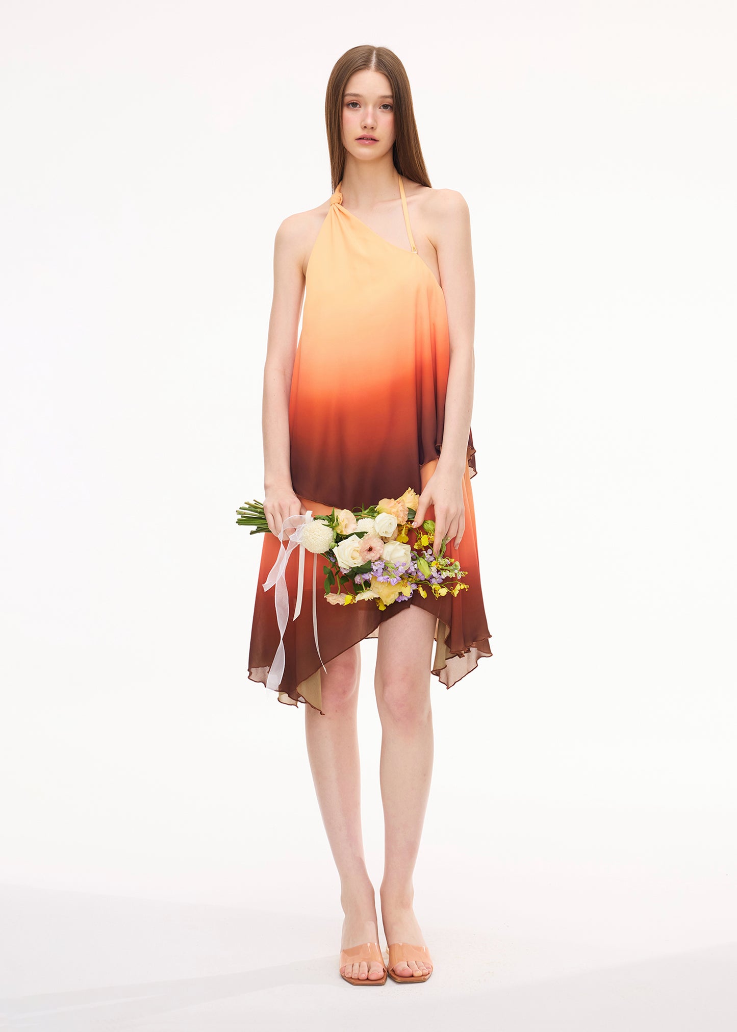 XENASERA DRIFT OF CELADON/GLOW OF MAGMA DRESS