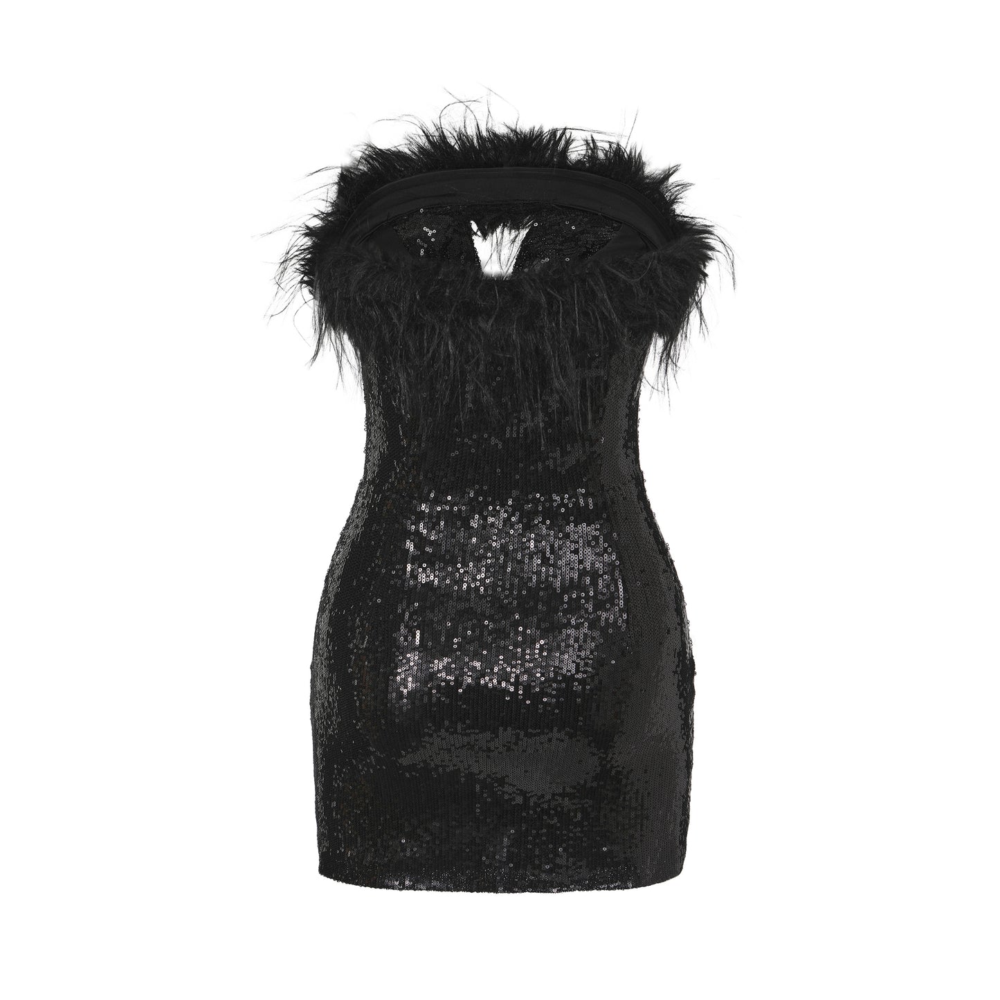 XENASERA TIPSY PLUME DRESS
