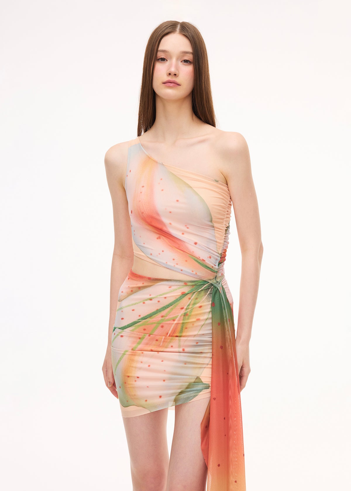 XENASERA LILY IN VEIN /ORCHID IN FLIGHT/DANAUS GENUTIA WING/ASTEROPE PECHUELI WING DRESS
