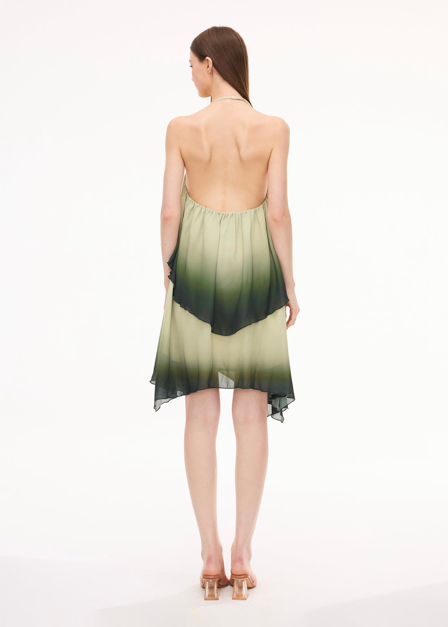 XENASERA DRIFT OF CELADON/GLOW OF MAGMA DRESS