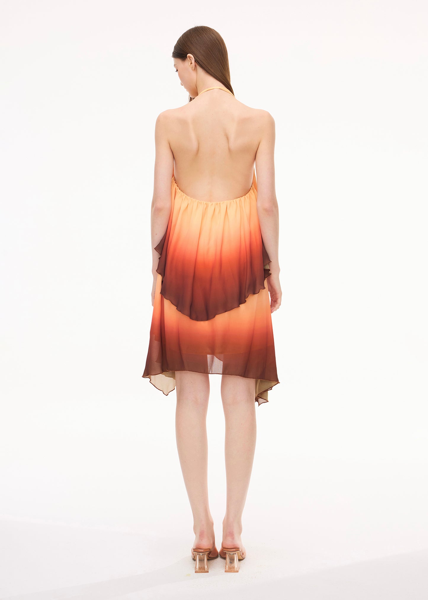 XENASERA DRIFT OF CELADON/GLOW OF MAGMA DRESS