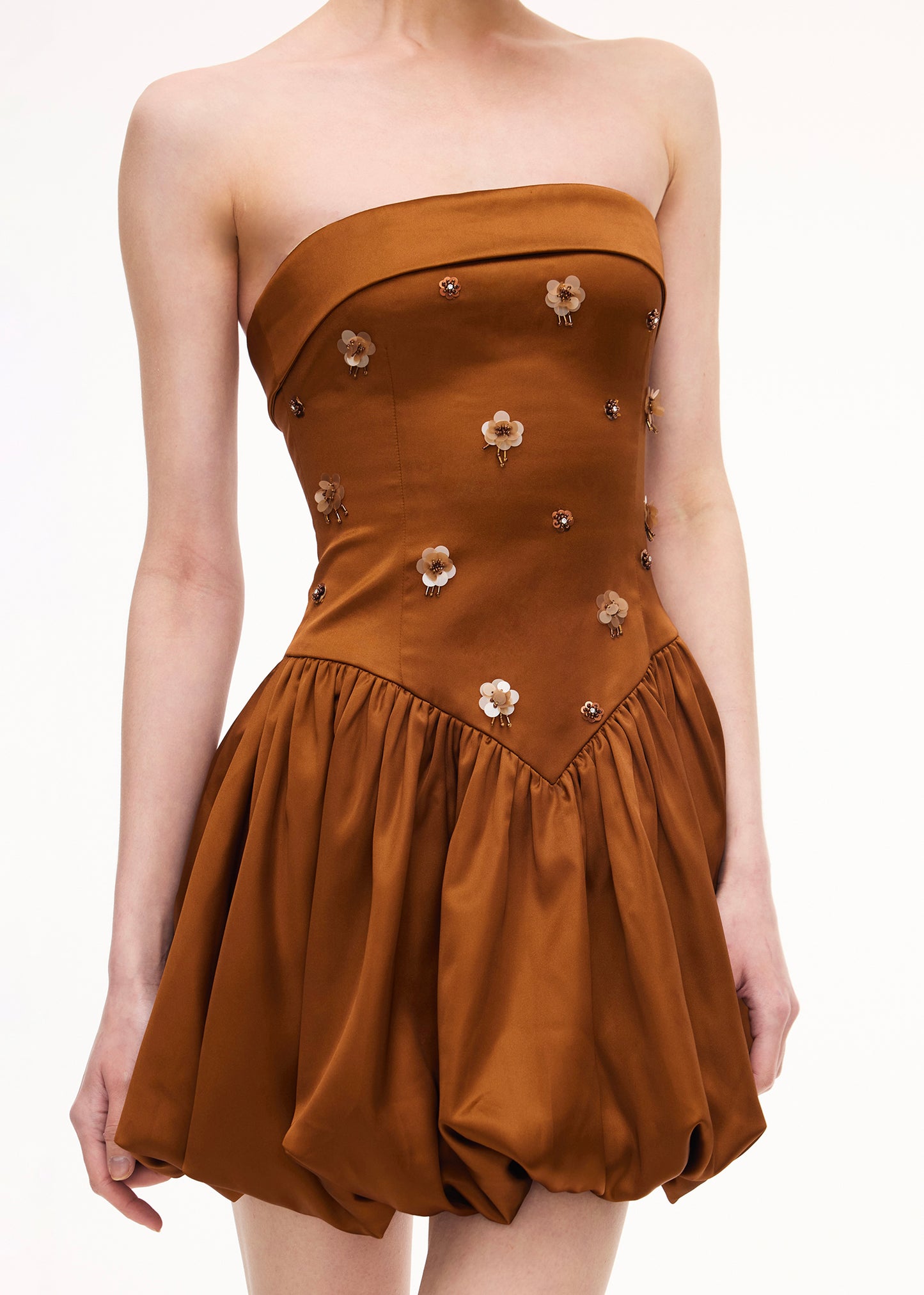 XENASERA GOLDEN FOLDED STAMEN DRESS