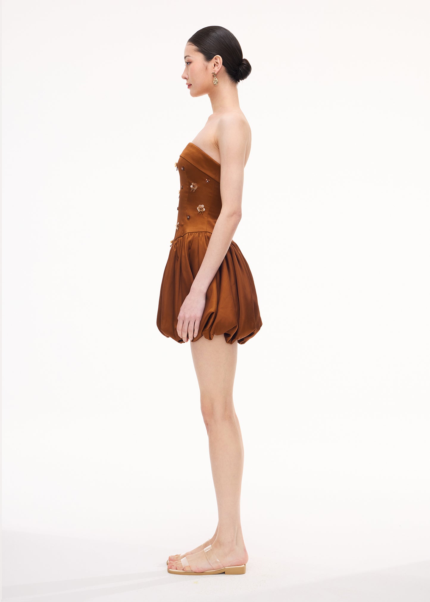 XENASERA GOLDEN FOLDED STAMEN DRESS