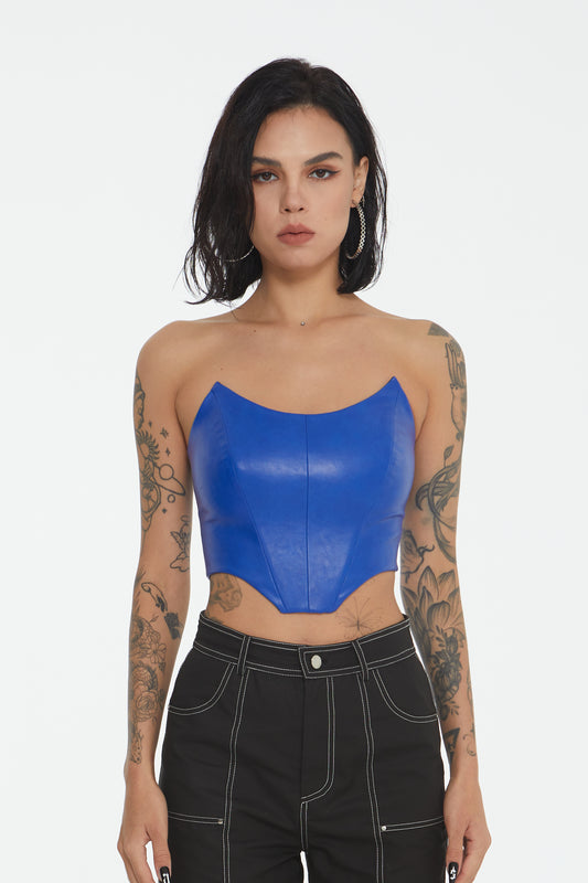 XENASERA FW22 BLUE ENCHANTRESS BUSTIER TOP